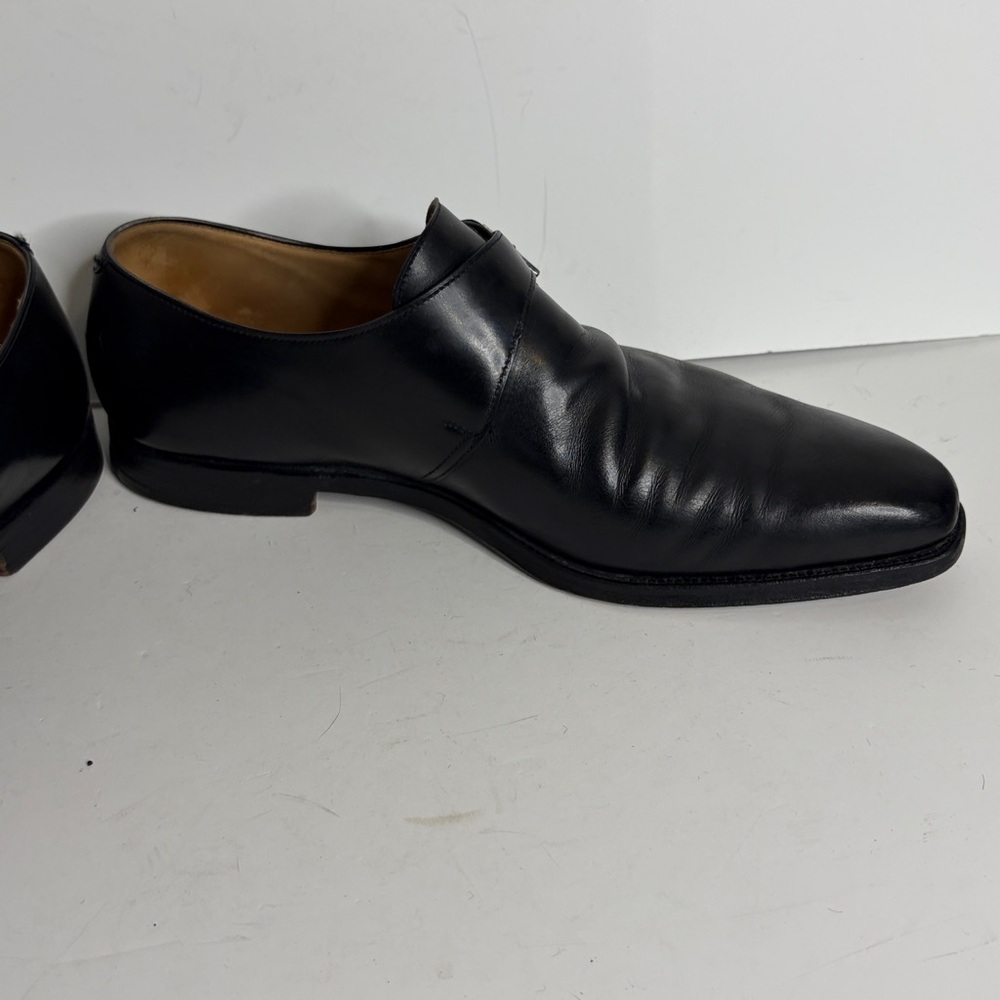 Crockett & Jones Mens Shoes UK 9 G US 10 Black Monk Strap Monkton Made in UK - Picture 6 of 15